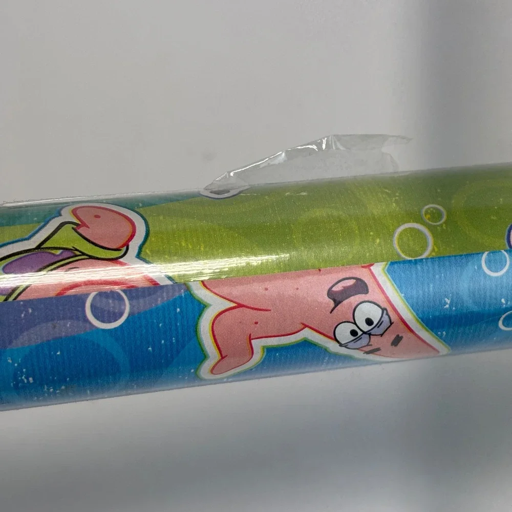American Greetings SpongeBob Gift Wrap Kids 20sqft Blue Green 2009 Vintage‎ Wrap